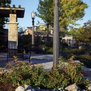 A K124 Paragon fixture atop an Ionic pole.