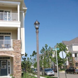 A K134 York fixture atop a Belmont pole.