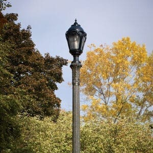 A K136 Regency fixture atop a California pole.