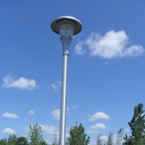 A K429 Orion fixture atop a Round Tapered pole.