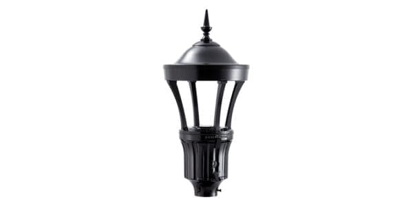 The K596 Clarion is a contemporary style post top. This fixture is also Dark Sky friendly.
