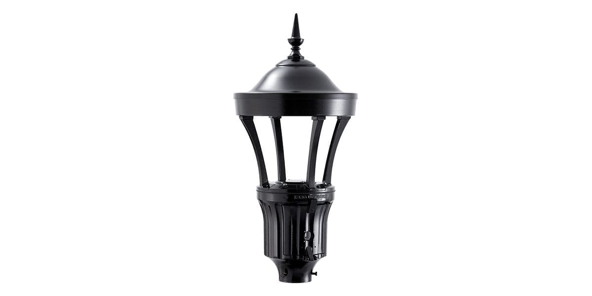 The K596 Clarion is a contemporary style post top. This fixture is also Dark Sky friendly.