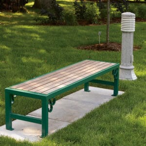 A KDB25 Trafalgar Bench made from oak material and finished in one of our signature powder coat solutions.