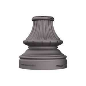 The KSB16 Florentine Sr. is a decorative split base made of aluminum and compatible with either round or fluted aluminum or steel shaft.