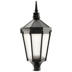 The K56 Cleveland/Tudor is an octagonal style post top. This fixture is also Dark Sky Friendly.