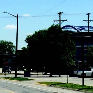 Newly installed spun concrete poles in Atchison, Kansas.