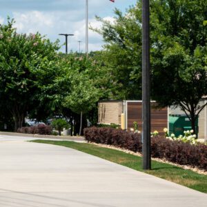 A K118 Washington fixture atop a Fluted Tapered pole. This project is in Collegedale, Tennessee.