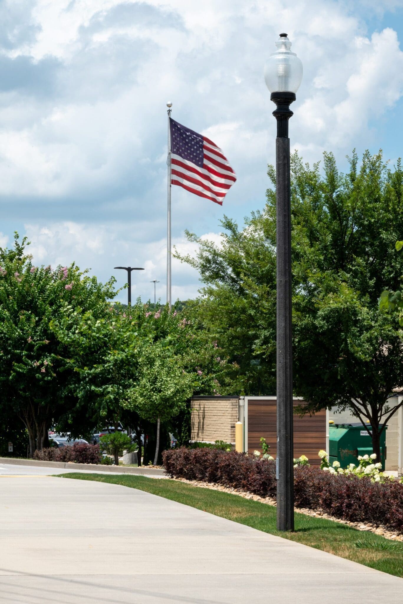 A K118 Washington fixture atop a Fluted Tapered pole. This project is in Collegedale, Tennessee.