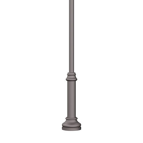 The KAS1 is an aluminum pole with a round non-tapered cross section accompanied by a decorative base plate. Available in heights ranging from 10' - 16'.