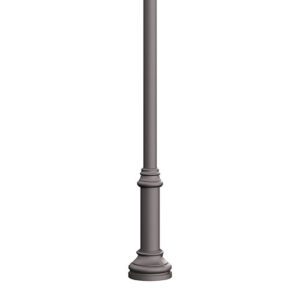 The Canterbury Jr. metal pole is made from aluminum, comes in a variety of different cross sections including round non-tapered, round tapered, fluted non-tapered, and fluted tapered, and accompanied by a decorative base. Available in heights ranging from 10' - 18'.