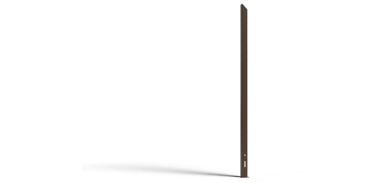 The Square Non-Tapered Wood Grained pole is made to look like wood, but has the strength and durability of a spun concrete pole.