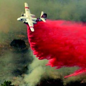 Santa Barbara's fire department utilizing aircrafts to fight the wildfire below.
