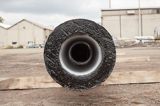 Raceway of one of StressCrete's spun concrete poles.