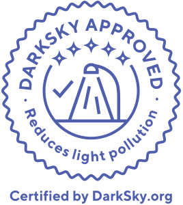 Logo for 'Dark Sky Approved' fixtures.