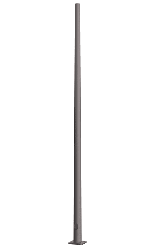 A pedestrian metal pole made from steel with a round tapered cross section and available in heights ranging from 10' - 18'.