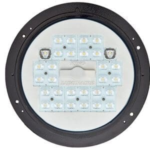King Luminaire's P4 Small White Board. This engine is compatible with select fixtures.