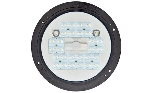 King Luminaire's P4 Small White Board. This engine is compatible with select fixtures.