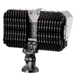 Spartan Sports Lighting's KSL1 STRATOS fixture that utilizes a remote driver. This fixture is facing the back to show details of the assembled fixture.