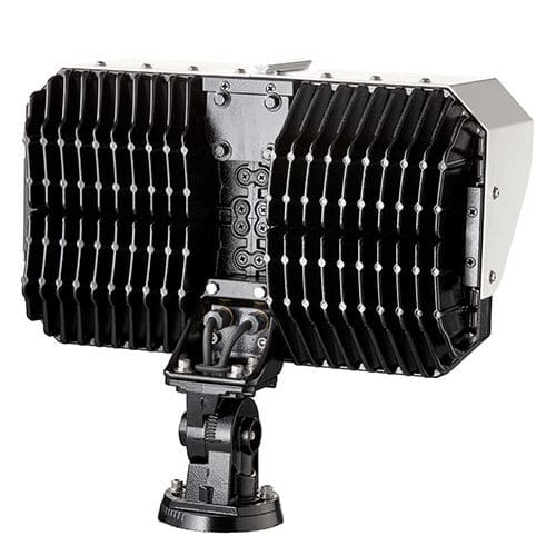 KSL1 STRATOS - Remote Driver Spartan Sports Lighting's KSL1 STRATOS fixture that utilizes a remote driver. This fixture is facing the back to show details of the assembled fixture.